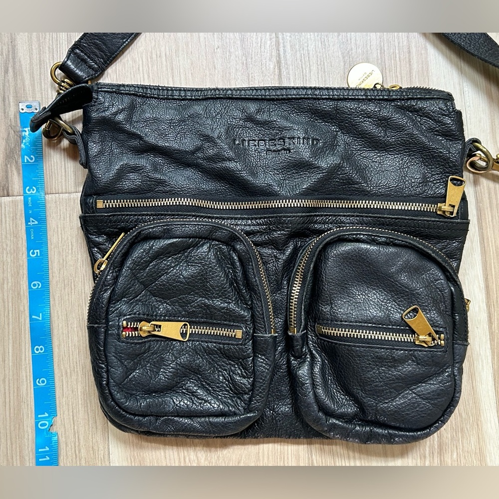 Liebeskind Berlin Anny Safari Black Leather Shoulder/Crossbody Handbag/Purse - Picture 4 of 10